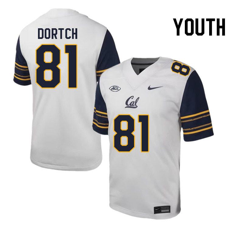 Youth #81 Marquez Dortch California Golden Bears ACC Conference College Football Jerseys Stitched Sa